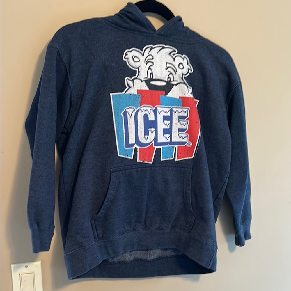 Icee Kids Hoodie - Navy Blue with Red and White